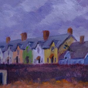 oil painting of cottages at Julianstown, Co. Meath